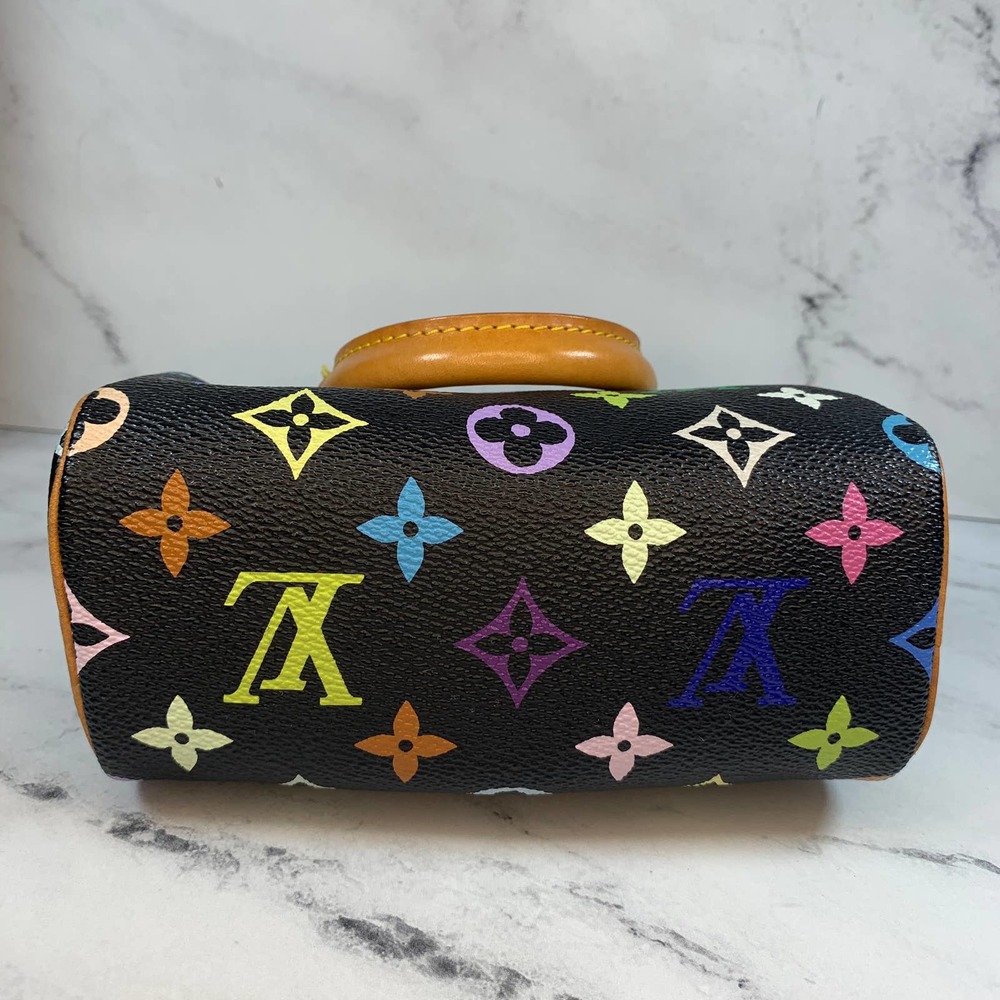 ❌❌ Louis Vuitton Multicolor speedy Mini HL bag Murakami Vintage black Monogram - Picture 4 of 13